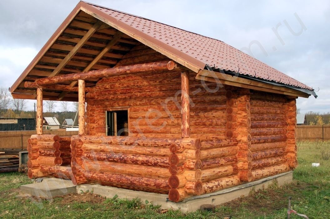 Полубрус для бани. Постройка бани. Баня вид снаружи. Строим баню.